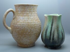 A Sylvac vase and an Arthur Wood jug