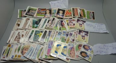 Panini football cards; 42 Football '81, (some duplicates), 59 Football '82 and two sets of 80 the