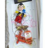 A Disney Pinocchio 60th Anniversary marionette, limited edition 728/1500, with certificate, boxed