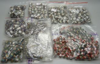 Cloisonne vintage beads, 235 x 15mm, 195 x 12mm, 80 x (10x15mm) and 300 x 6mm