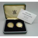 A Royal Mint 1997-1998 UK Silver Proof £2 Two-Coin Set, with certificate, boxed