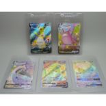 Five Japanese ultra rare Pokemon cards