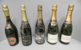 Five bottles of vintage Champagne; Laurent-Perrier 1812, Fortnum and Mason Reserve, Bisinger & Co.