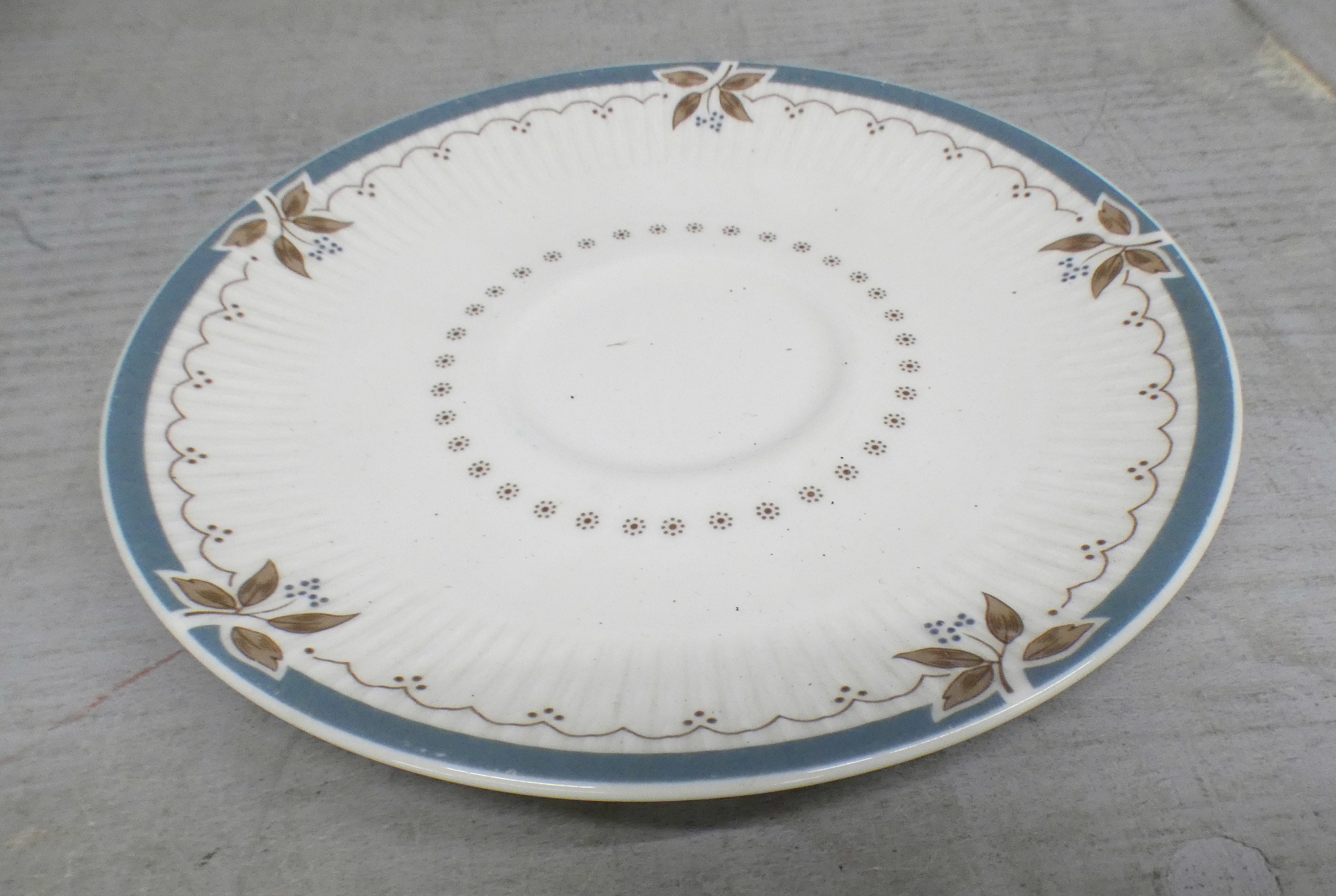 A Victorian slop bowl, a Royal Doulton Old Colony part tea set, serving plates, Damon et Delente - Image 4 of 6