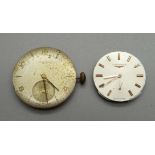 Two gentleman's mechanical Longines wristwatch movements