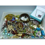 A box of costume jewellery