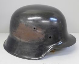 A German M42 helmet shell, repainted