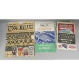 Burnley Football memorabilia including the original early 1900's team picture, programmes, etc.