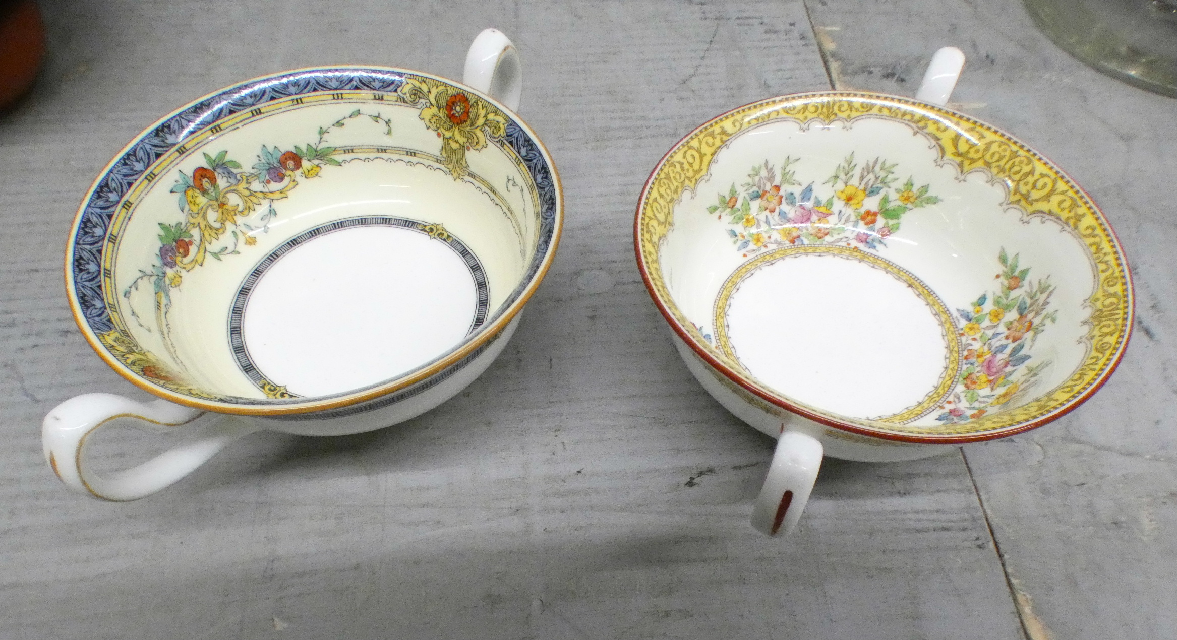 A Victorian slop bowl, a Royal Doulton Old Colony part tea set, serving plates, Damon et Delente - Image 3 of 6