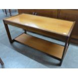 A teak rectangular coffee table