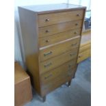 A G-Plan Librenza tola wood chest of drawers