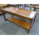 A teak rectangular coffee table