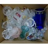 A box of assorted glassware, etc.