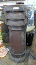 A Victorian salt glazed terracotta chimney-pot