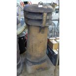 A Victorian salt glazed terracotta chimney-pot