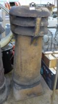 A Victorian salt glazed terracotta chimney-pot