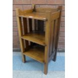 An American Arts and Crafts Stickley Brothers, Quaint Furniture range oak bookstand #4600