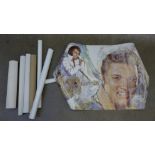 Elvis Presley posters and 'The Bobber' dowsing tool