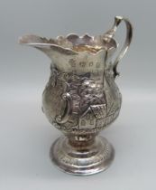 A George III silver jug, London 1772, Ann Smith & Nathaniel Appleton, with later inscription dated