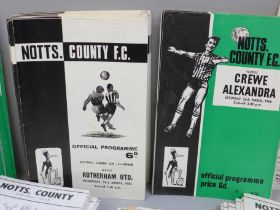 Notts County football programmes, home games 1962-69 including reserve games, 140 plus