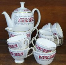 A Shelley Blenheim six setting tea service, five cups, six saucers, two cream and a teapot