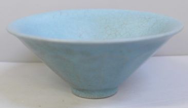 A small Chinese celadon bowl, 97mm diameter