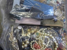 Two bags of costume jewellery