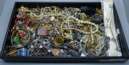 A collection of costume jewellery, etc.