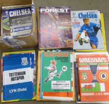 108 European football programmes mainly English clubs, includes European Cup, UEFA Cup, European Cup