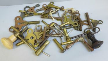 A collection of clock keys