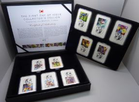 The First Day of Issue Collector's Edition, Featuring the Marvel Stamps, cased with certificate