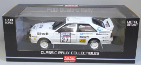 A Sun Star Classic Rally collectables die-cast model Audi Quattro Rally, boxed