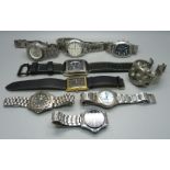 Nine gentleman's wristwatches