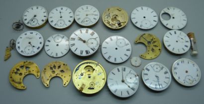 Pocket watch movements and dials