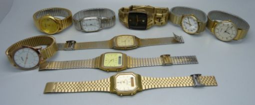 Nine gentleman's wristwatches