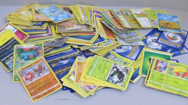 A collection of approximately 250 Pokemon cards