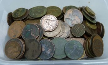Copper coins including Victorian