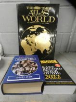 Three books; Record Collector Rare Record Price Guide 2022, Virgin Encyclopedia of Popular Music and