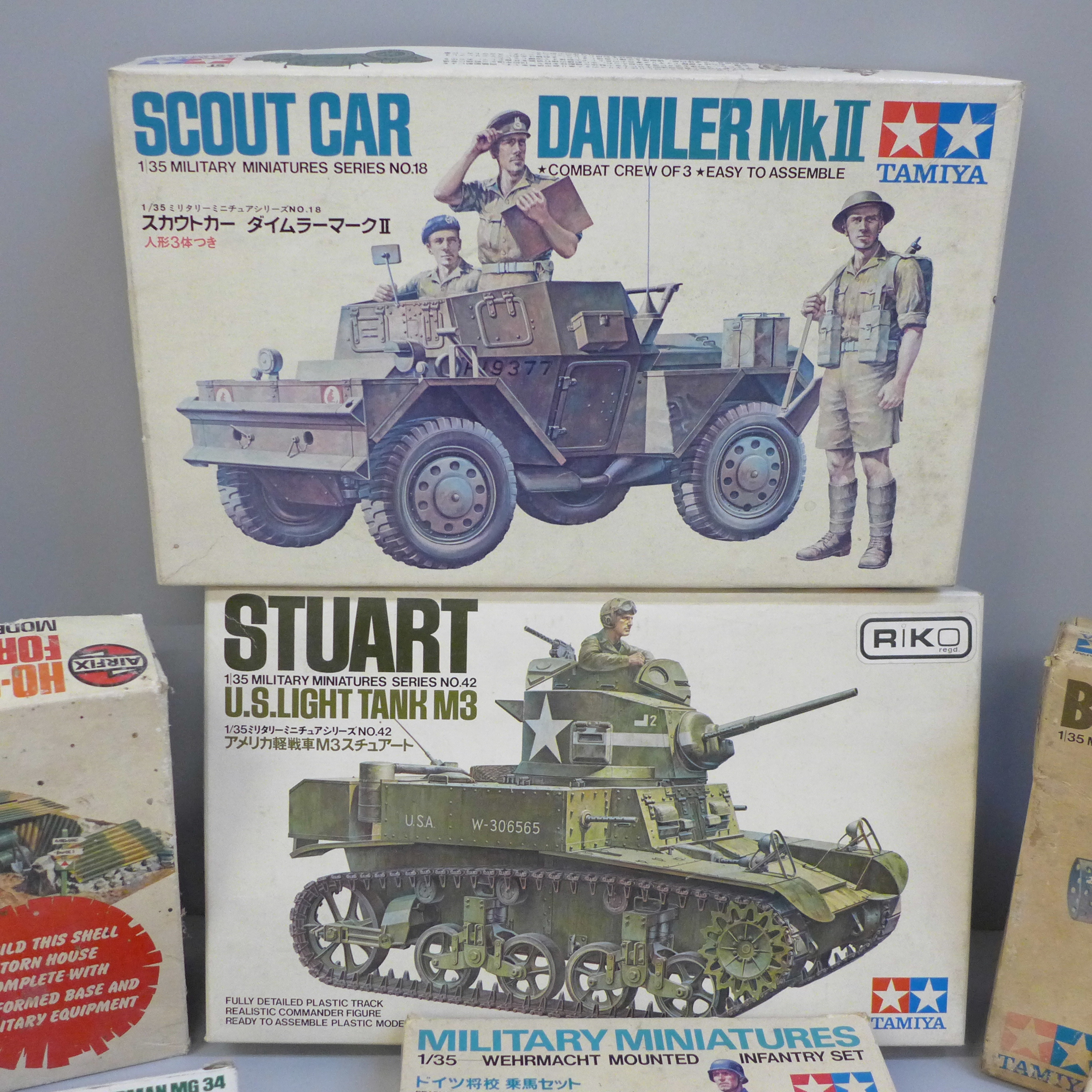 A collection of ten complete original plastic and metal model kits; Tamiya and Airfix, from the - Image 2 of 4
