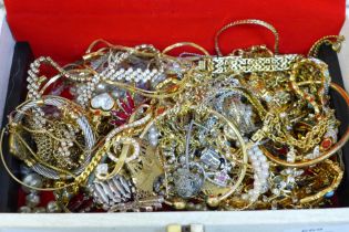 A case of costume jewellery