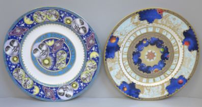 Two limited edition plates, Royal Worcester Achievements of Man and Spode Celestial Harmony