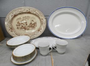 A collection of assorted china including two large serving plates **PLEASE NOTE THIS LOT IS NOT