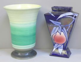 Two Shelley Art Deco vases