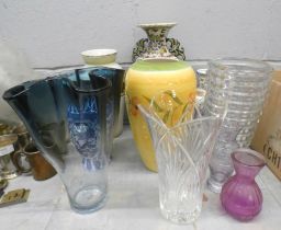 A collection of vases including Oriental style and glass **PLEASE NOTE THIS LOT IS NOT ELIGIBLE