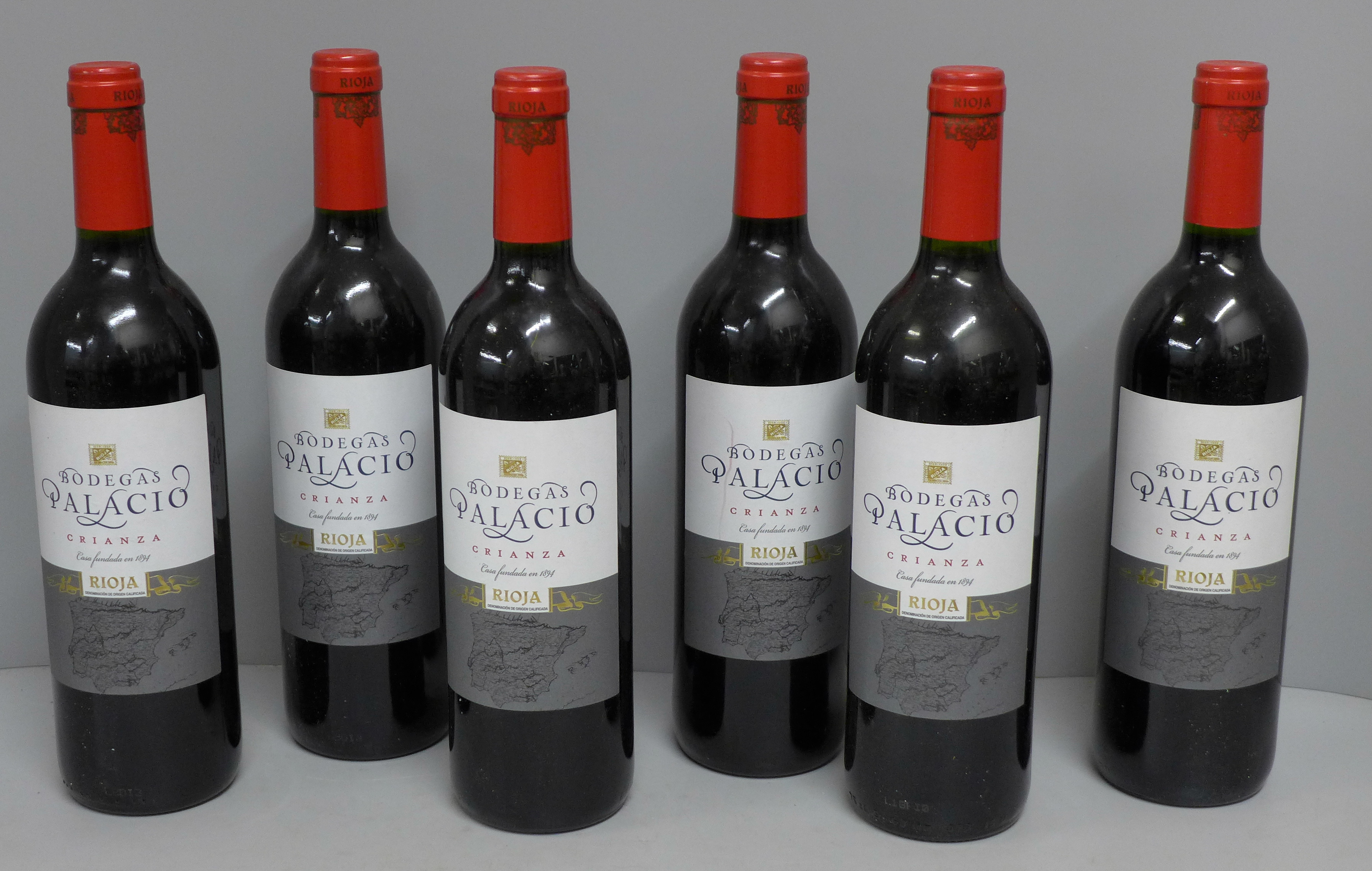 Six bottles, Rioja Crianza, Bodegas Palacio, 2005