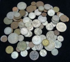 A collection of coinage including silver, 165g of 1920 to 1946 silver coinage