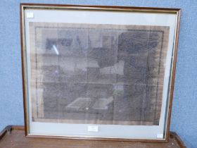 After John Speed, map of Norfolk, framed