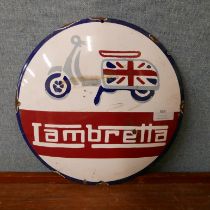 An enamelled metal Royal Enfield Cycles advertising sign