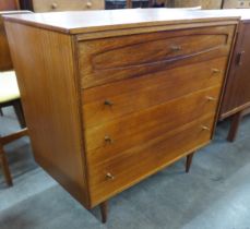 A White & Newton teak chest of drawers