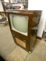 A vintage walnut cased Ekco Vision television